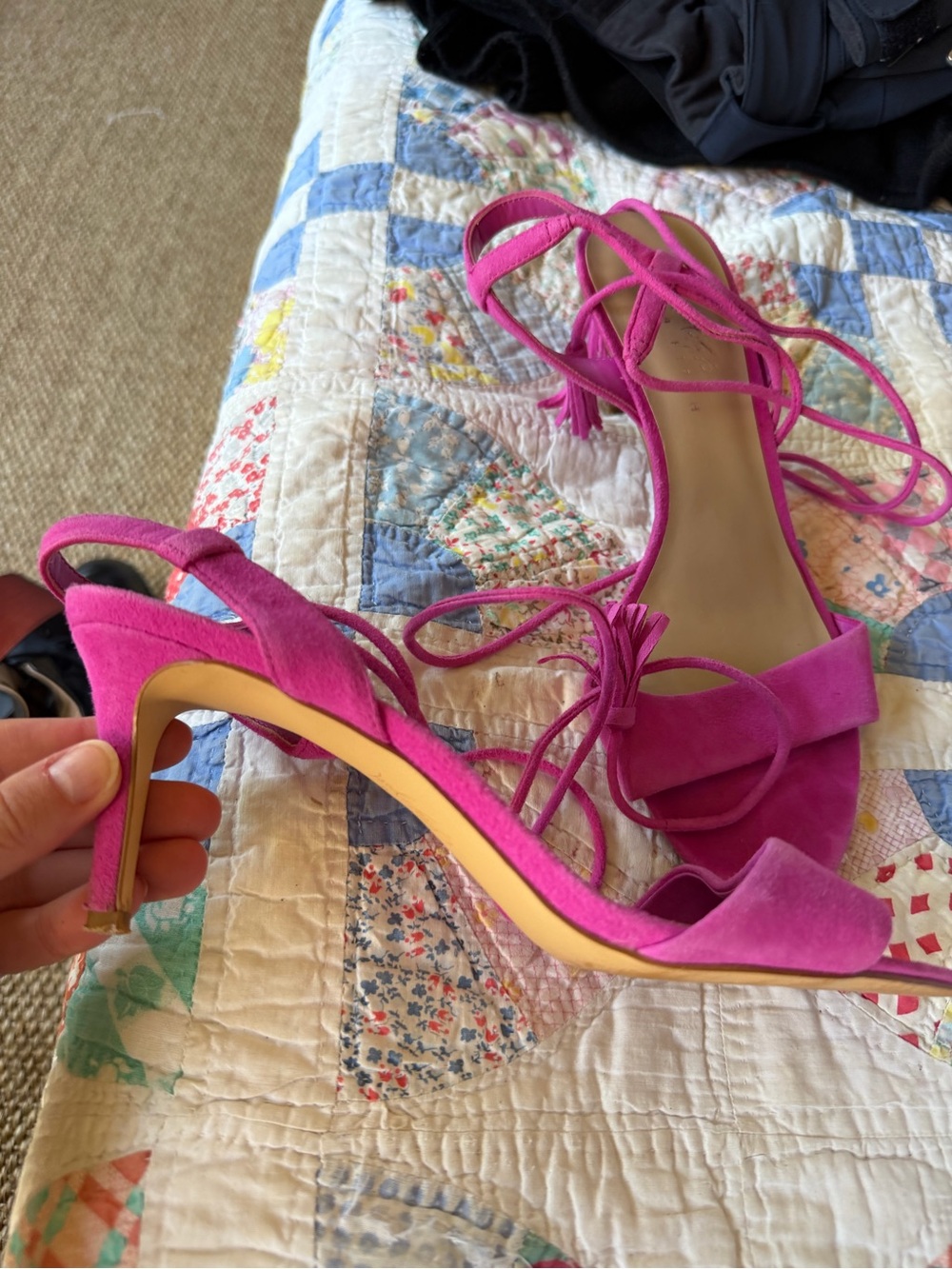 Pink suede lord & Taylor heels. 8.5